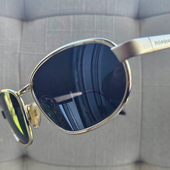 Yves Saint Laurent Women Sunglasses y101 130 Vintage Gold Oval Frame main image 13